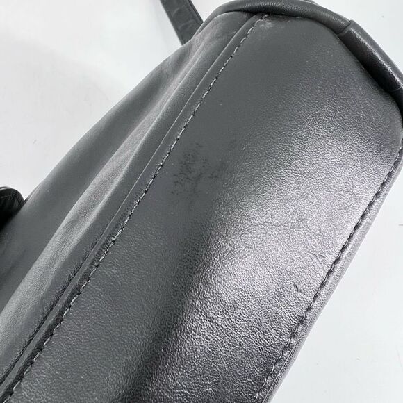 Stone Mountain Women's Sling Bag Shoulder Leather Vintage brass Hardware Black - Picture 14 of 14